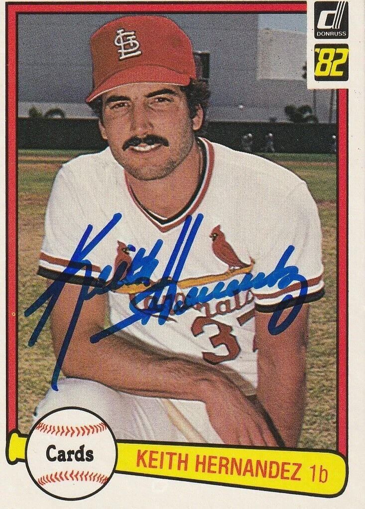 KEITH HERNANDEZ ST. LOUIS CARDINALS  SIGNED 1982 DONRUSS CARD #278