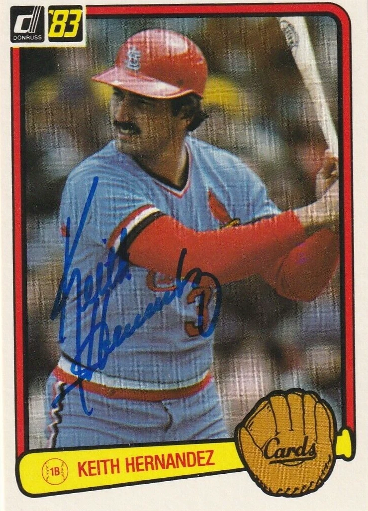 KEITH HERNANDEZ ST. LOUIS CARDINALS  SIGNED 1983 DONRUSS CARD #152