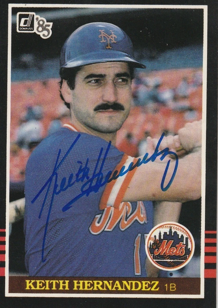 KEITH HERNANDEZ NEW YORK METS  SIGNED 1985 DONRUSS CARD #68