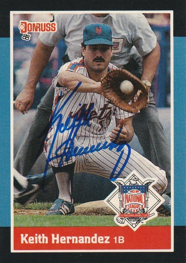 KEITH HERNANDEZ NEW YORK METS  SIGNED 1988 DONRUSS ALL STARS CARD #49