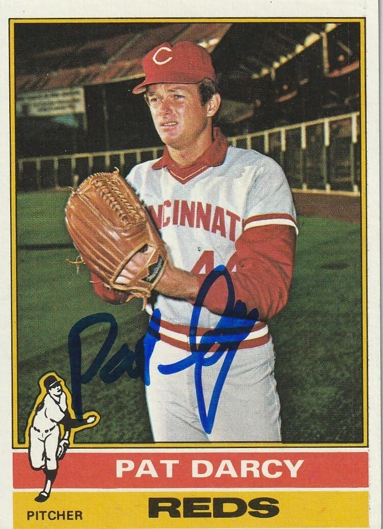 PAT DARCY CINCINNATI REDS SIGNED 1976 TOPPS CARD #538
