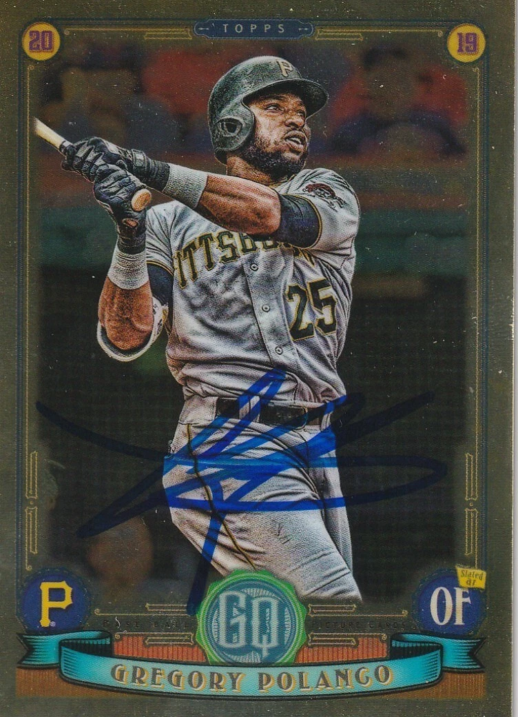 GREGORY POLANCO PITTSBURGH PIRATES SIGNED 2019 GYPSY QUEEN GOLD REFRACTOR #149
