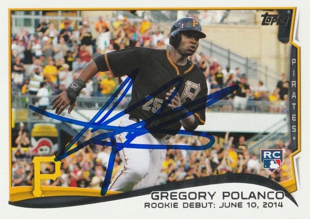 GREGORY POLANCO PITTSBURGH PIRATES SIGNED 2014 TOPPS UPDATE CARD #US-20