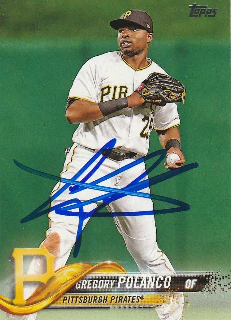 GREGORY POLANCO PITTSBURGH PIRATES SIGNED 2018 TOPPS CARD #201