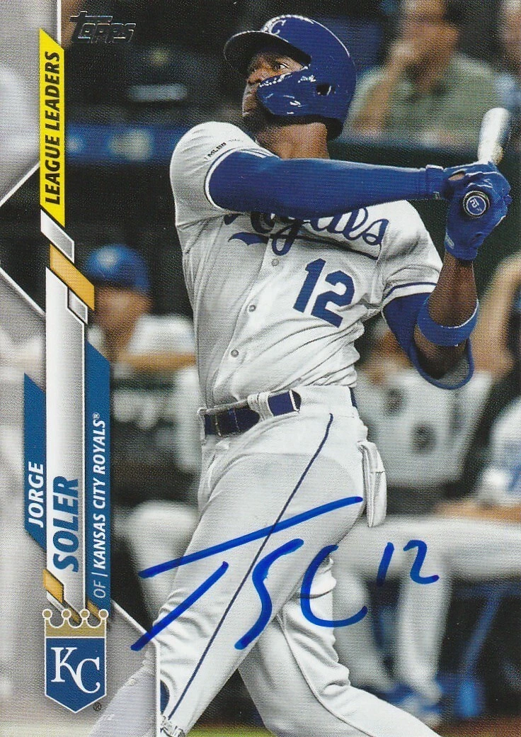 JORGE SOLER KANSAS CITY ROYALS  SIGNED 2020 TOPPS CARD #159