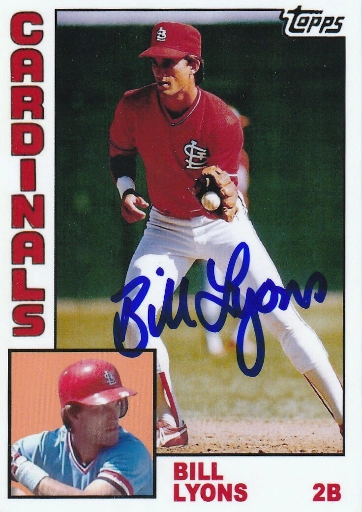 BILL LYONS ST. LOUIS CARDINALS  SIGNED 1984 STYLE CUSTOM CARD