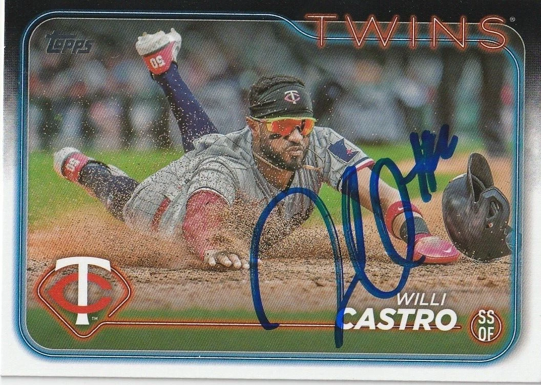 WILLI CASTRO  MINNESOTA TWINS  SIGNED 2024 TOPPS #208