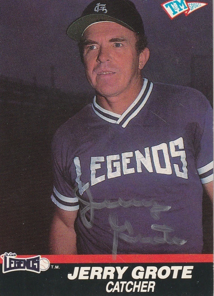 JERRY GROTE ST. LUCIE LEGENDS  SIGNED 1989 T&M SENIOR LEAGUE CARD #41
