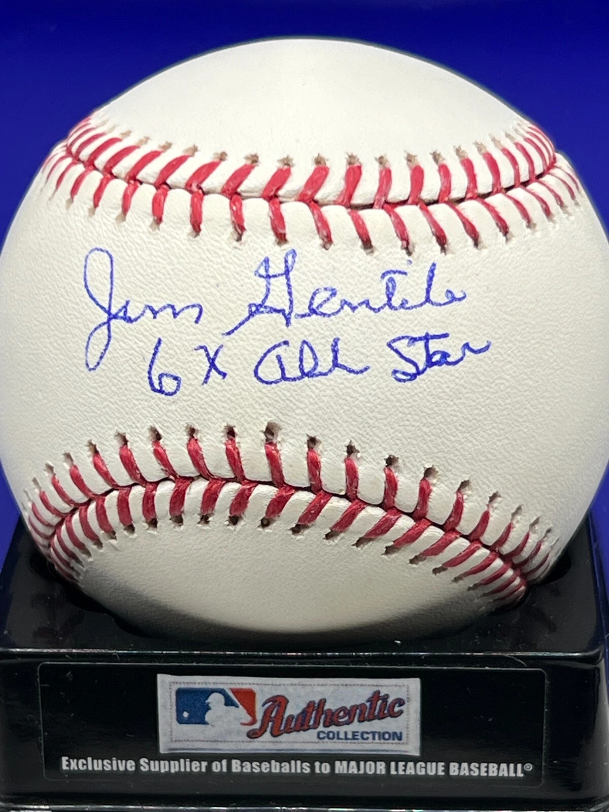 JIM GENTILE  BALTIMORE ORIOLES  6 X ALL STAR  SIGNED OML BASEBALL
