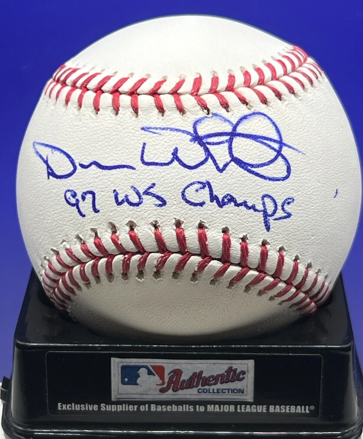 DEVON WHITE  FLORIDA MARLINS  97 WS CHAMPS  SIGNED OML BASEBALL