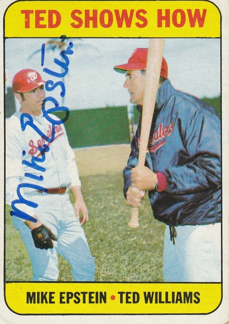 MIKE EPSTEIN WASHINGTON SENATORS  SIGNED 1969 TOPPS CARD #539