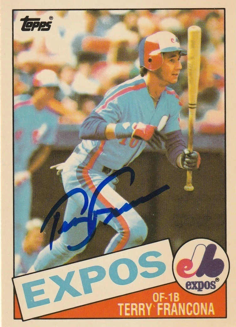 TERRY FRANCONA MONTREAL EXPOS  SIGNED 1985 TOPPS TIFFANY CARD #578