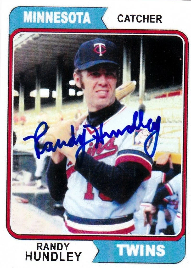 RANDY HUNDLEY  MINNESOTA TWINS   SIGNED 1974 STYLE CUSTOM CARD