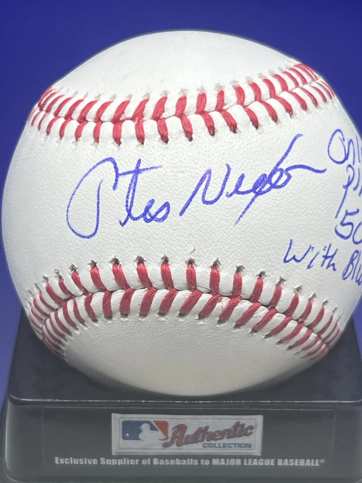 OTIS NIXON BLUE JAYS / EXPOS  ONLY PLAYER 50 SB'S FOR BOTH  SIGNED OML BASEBALL