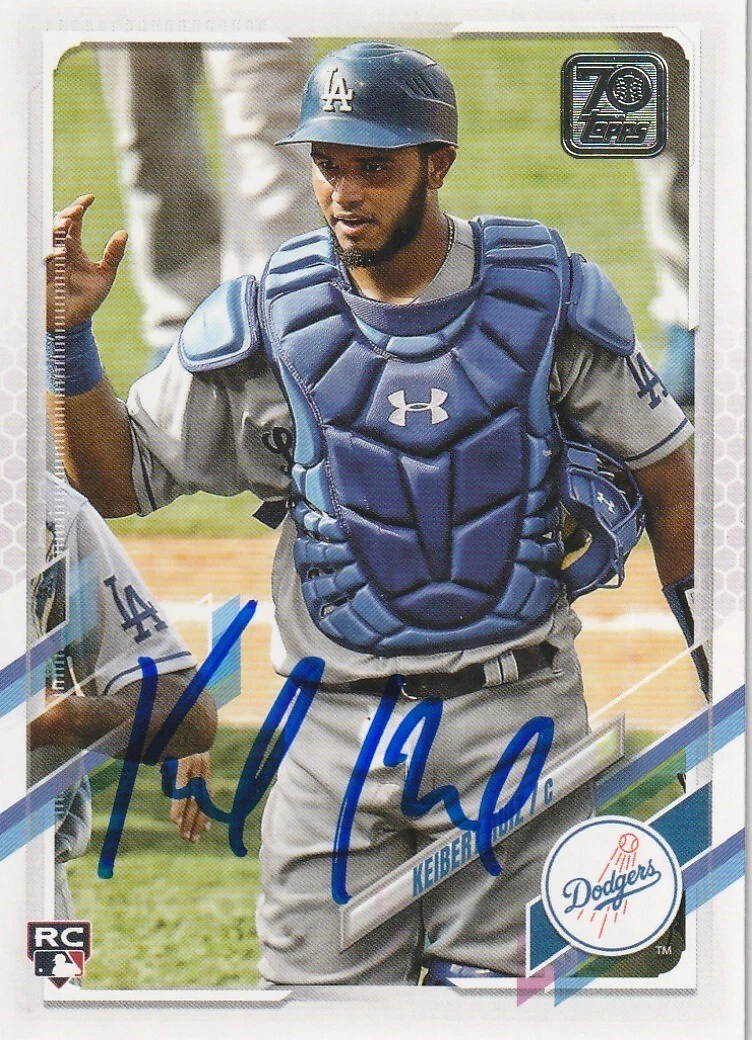 KEIBERT RUIZ  LOS ANGELES DODGERS  SIGNED  2021 TOPPS UPDATE CARD #US 256