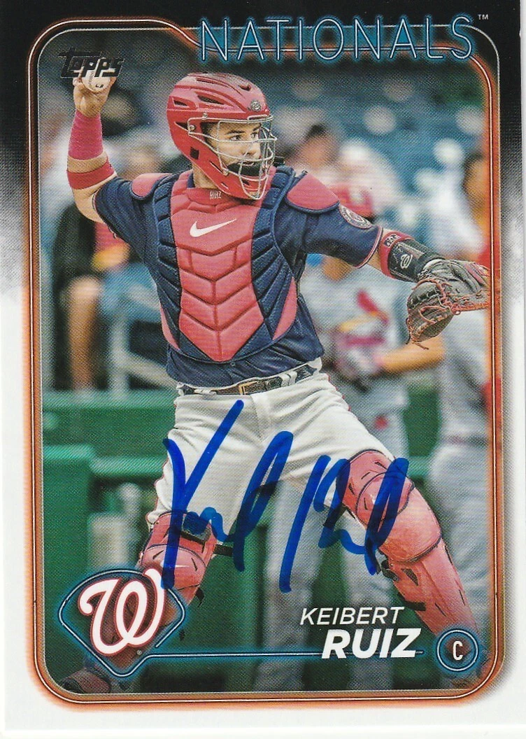 KEIBERT RUIZ  WASHINGTON NATIONALS  SIGNED  2024 TOPPS CARD #130