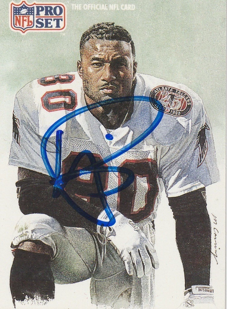 ANDRE RISON ATLANTA FALCONS  SIGNED 1991 PRO SET CARD #380