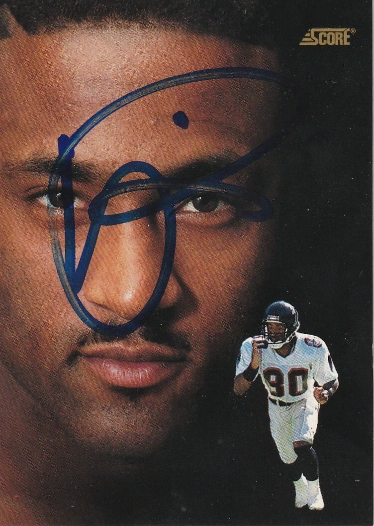 ANDRE RISON ATLANTA FALCONS  SIGNED 1991 SCORE CARD #680