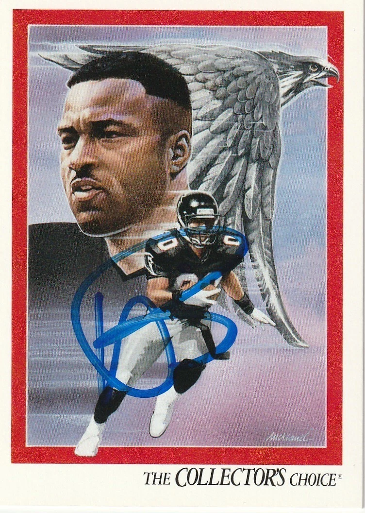 ANDRE RISON ATLANTA FALCONS  SIGNED 1992 UPPER DECK CARD #86