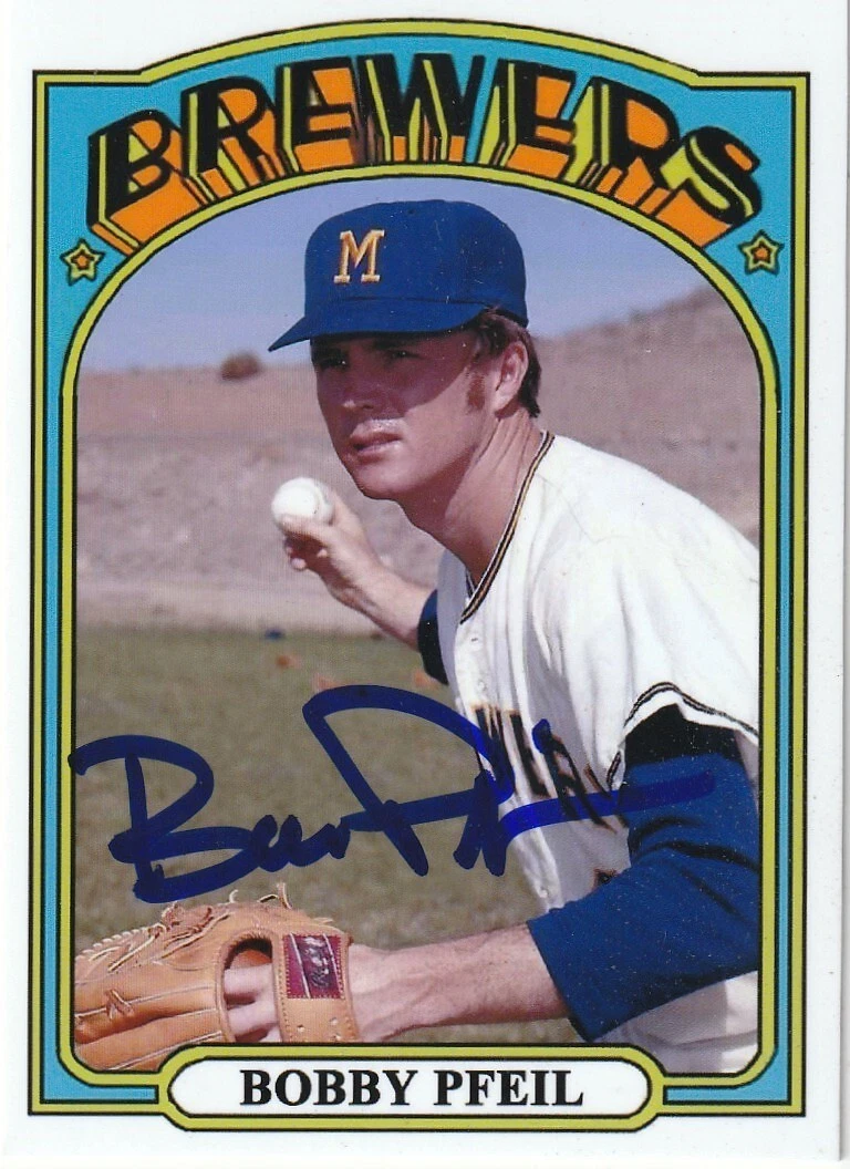 BOBBY PFEIL MILWAUKEE BREWERS  SIGNED 1972 STYLE CUSTOM CARD