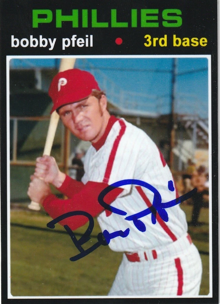 BOBBY PFEIL PHILADELPHIA PHILLIES  SIGNED 1971 STYLE CUSTOM CARD