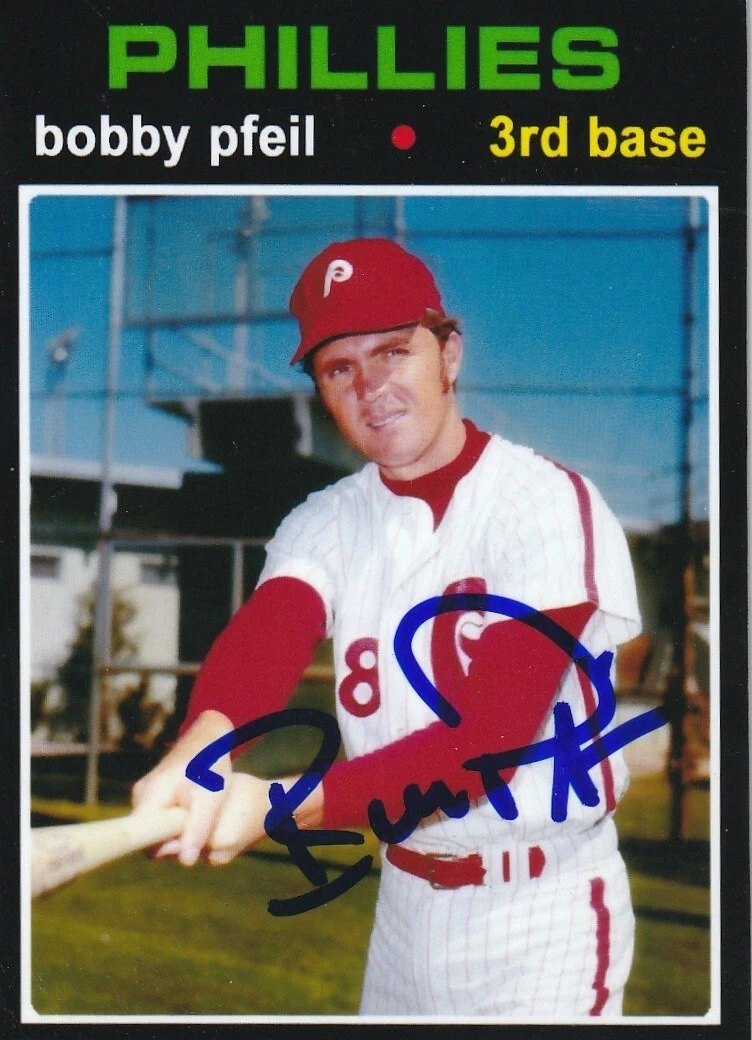 BOBBY PFEIL PHILADELPHIA PHILLIES  SIGNED 1971 STYLE CUSTOM CARD