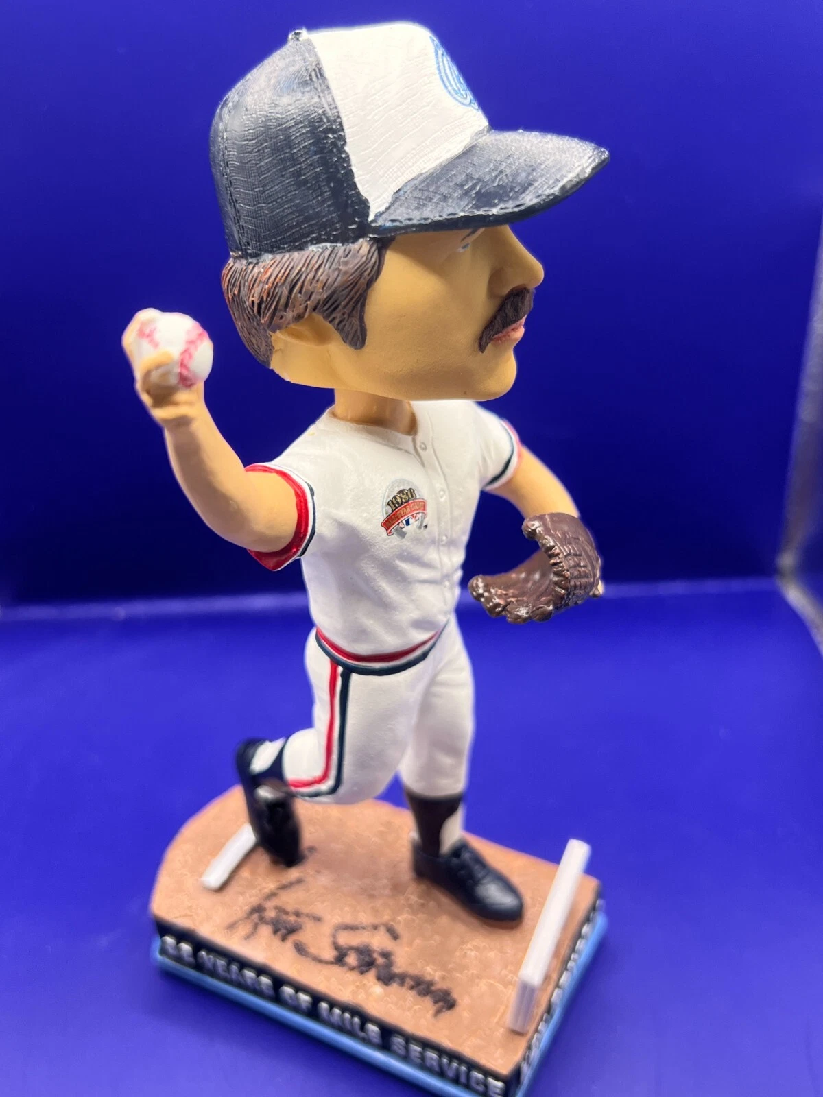 KEN SCHROM CLEVELAND INDIANS / CORPUS CHRISTI HOOKS DUAL SIGNED BOBBLEHEAD