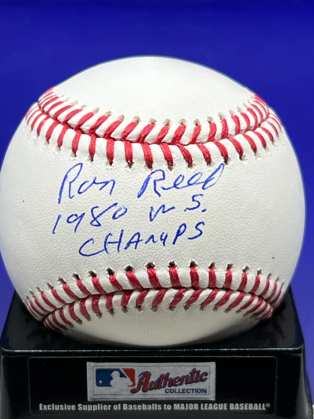 RON REED PHILADELPHIA PHILLIES  1980 WS CHAMPS  SIGNED OML BASEBALL
