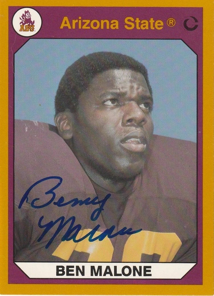 BENNY MALONE ARIZONA STATE SUN DEVILS SIGNED 1990 COLLEGIATE COLLECTION CARD #78