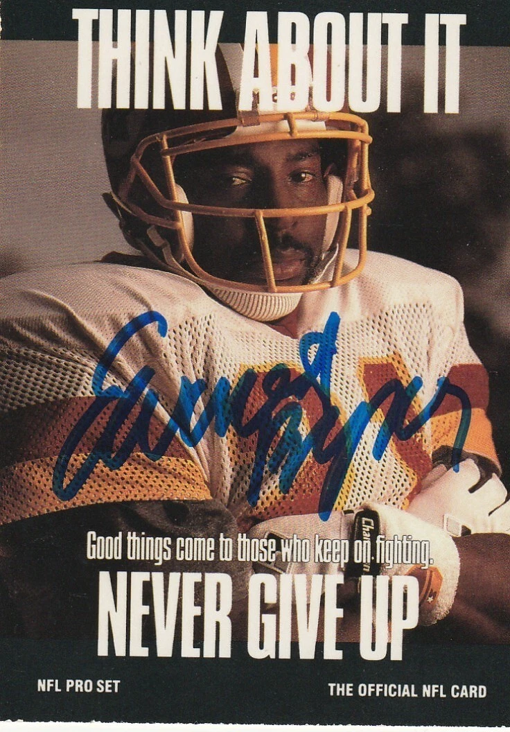 EARNEST BYNER WASHINGTON REDSKINS  SIGNED 1991 PRO SET CARD #722
