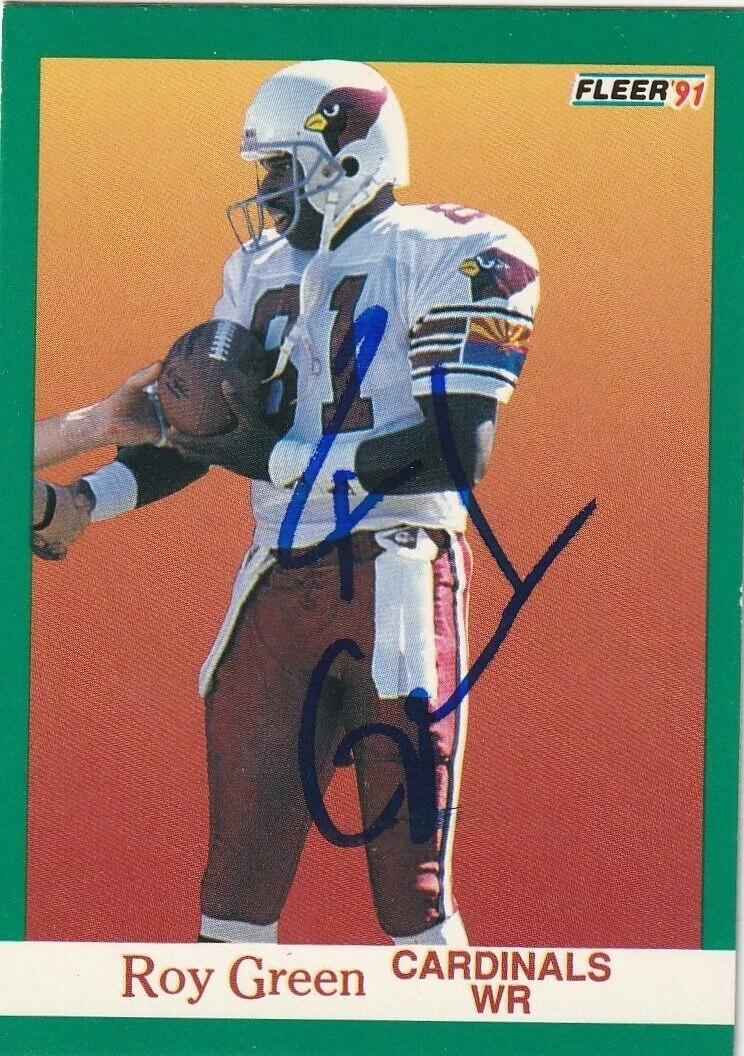 ROY GREEN ST. LOUIS CARDINALS  SIGNED 1991 FLEER CARD #340