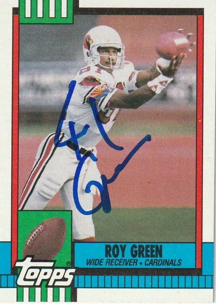ROY GREEN ST. LOUIS CARDINALS  SIGNED 1990 TOPPS CARD #439