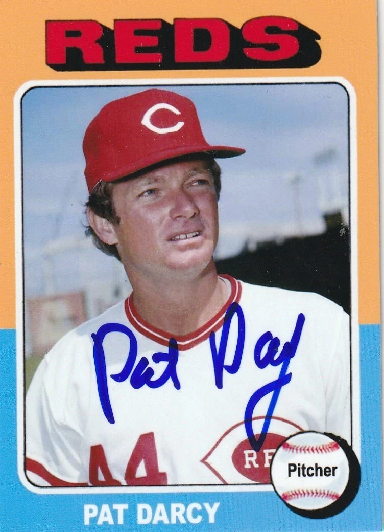 PAT DARCY CINCINNATI REDS SIGNED 1975 STYLE CUSTOM CARD