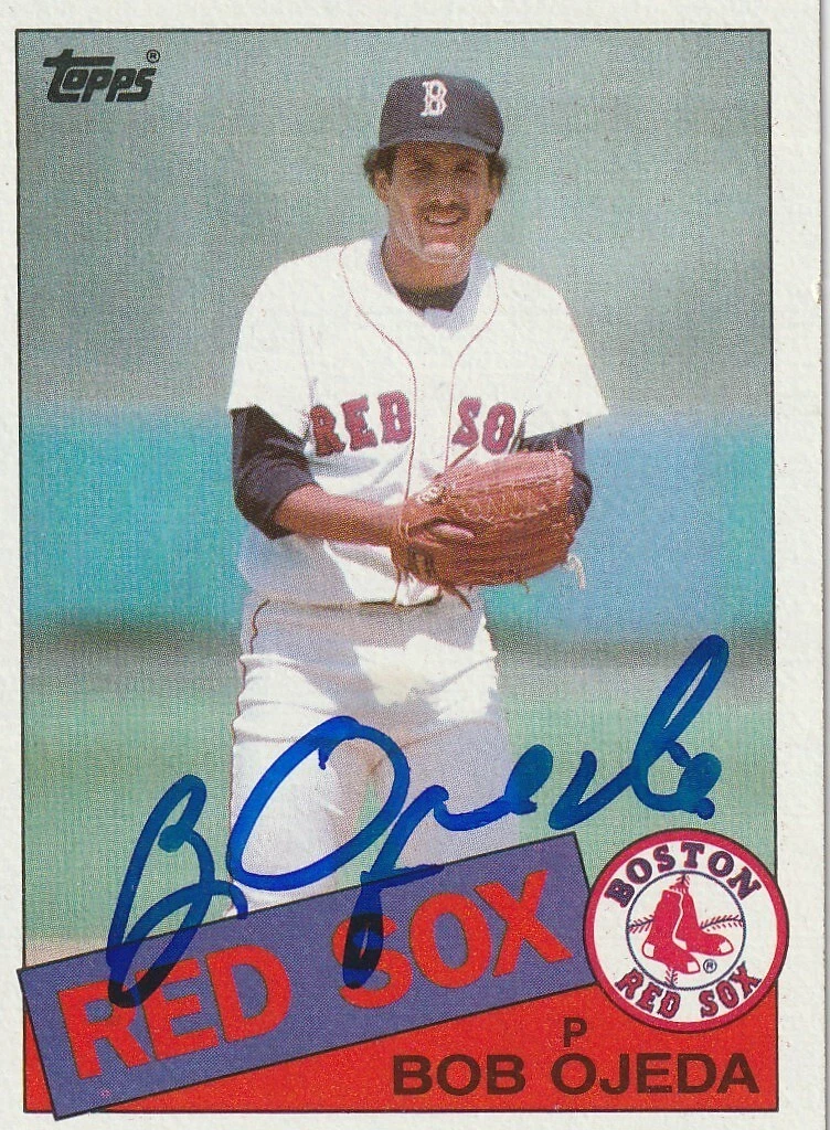 BOB OJEDA BOSTON RED SOX  SIGNED 1985 TOPPS CARD #477