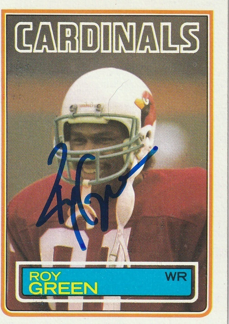 ROY GREEN ST. LOUIS CARDINALS  SIGNED 1983 TOPPS CARD #156