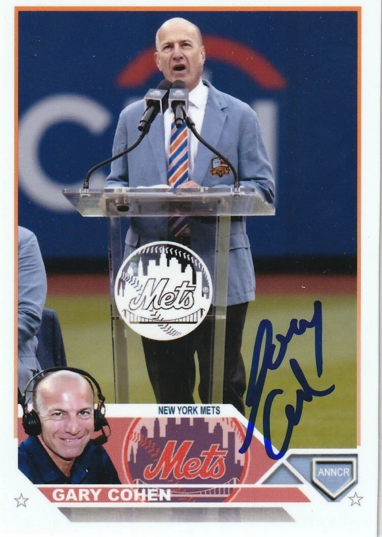 GARY COHEN NEW YORK METS  SIGNED 2023 STYLE CUSTOM CARD