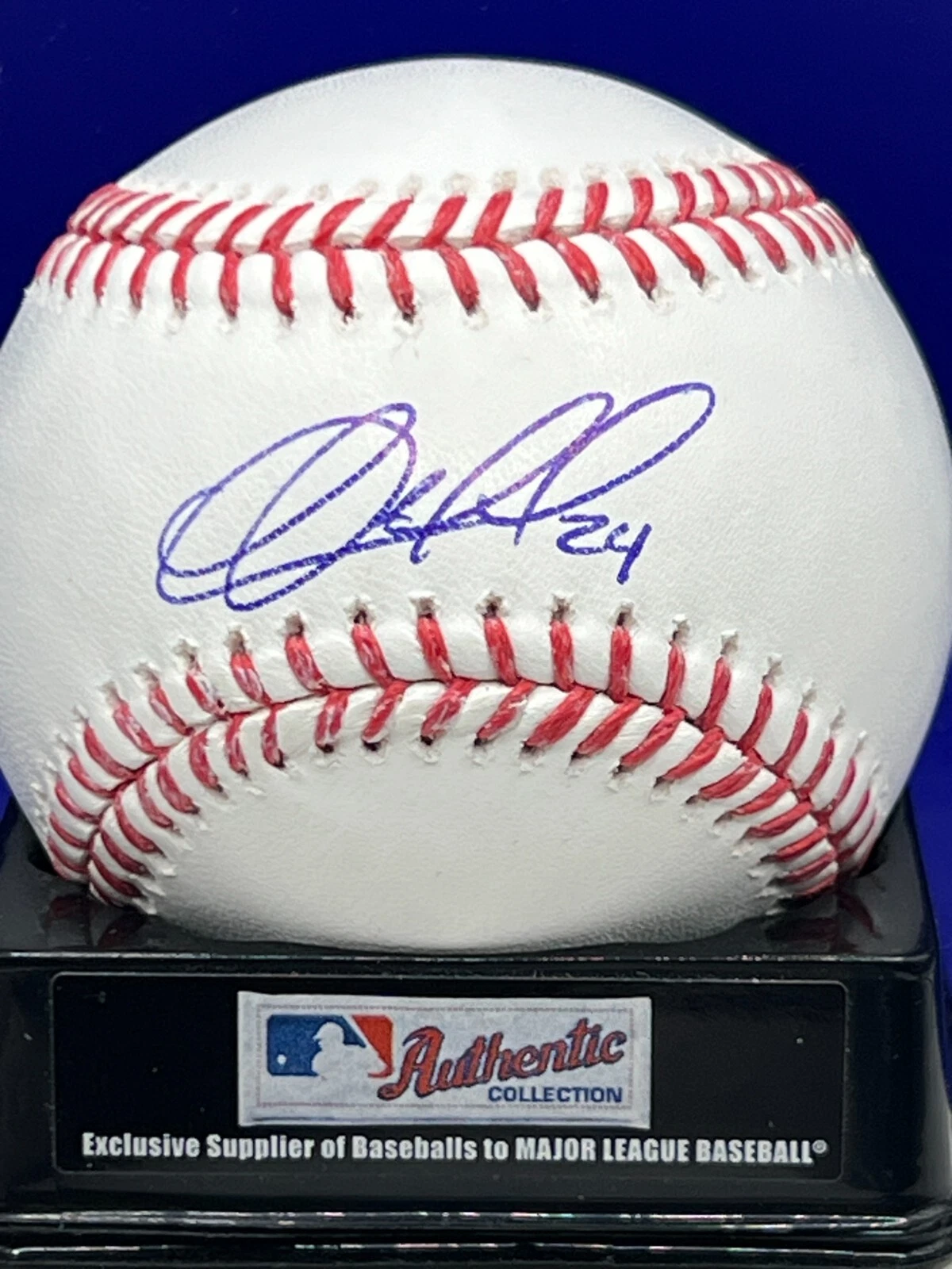 CHRISTOPHER MOREL TAMPA RAYS SIGNED OML BASEBALL