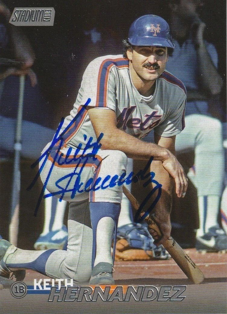 KEITH HERNANDEZ NEW YORK METS SIGNED 2023 TOPPS STADIUM CLUB CARD #125