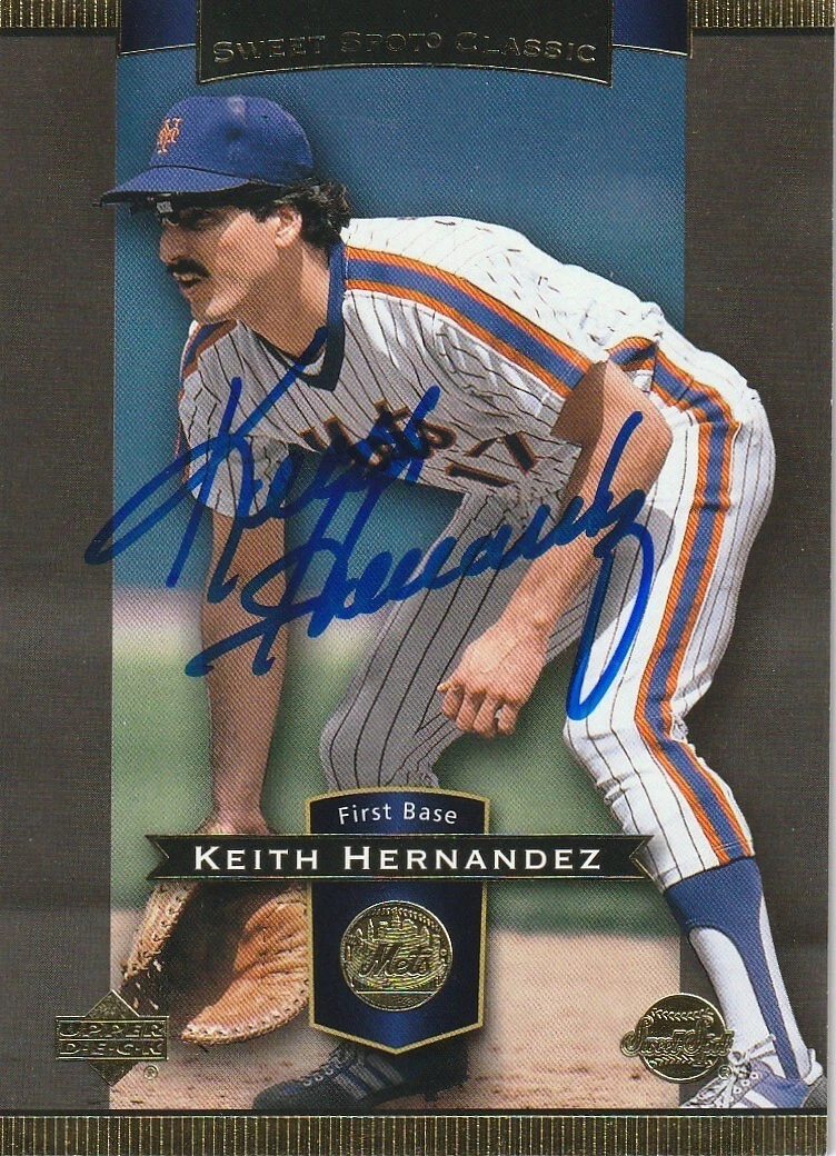 KEITH HERNANDEZ NEW YORK METS SIGNED 2003 UPPER DECK CARD #51