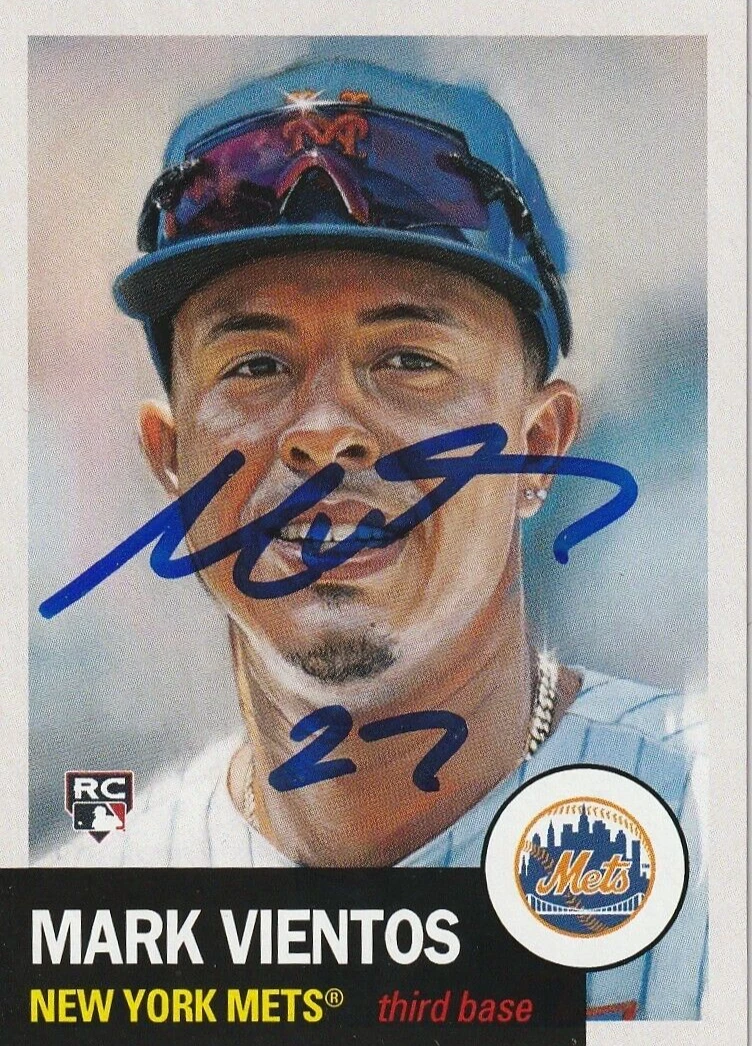 MARK VIENTOS NEW YORK METS  SIGNED 2023 TOPPS MLB LIVING SET CARD #670