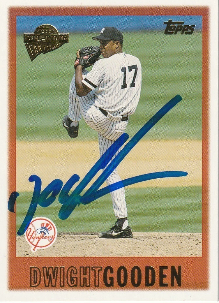 DWIGHT GOODEN NEW YORK YANKEES  SIGNED 2004 TOPPS FAN FAVORITES CARD #113