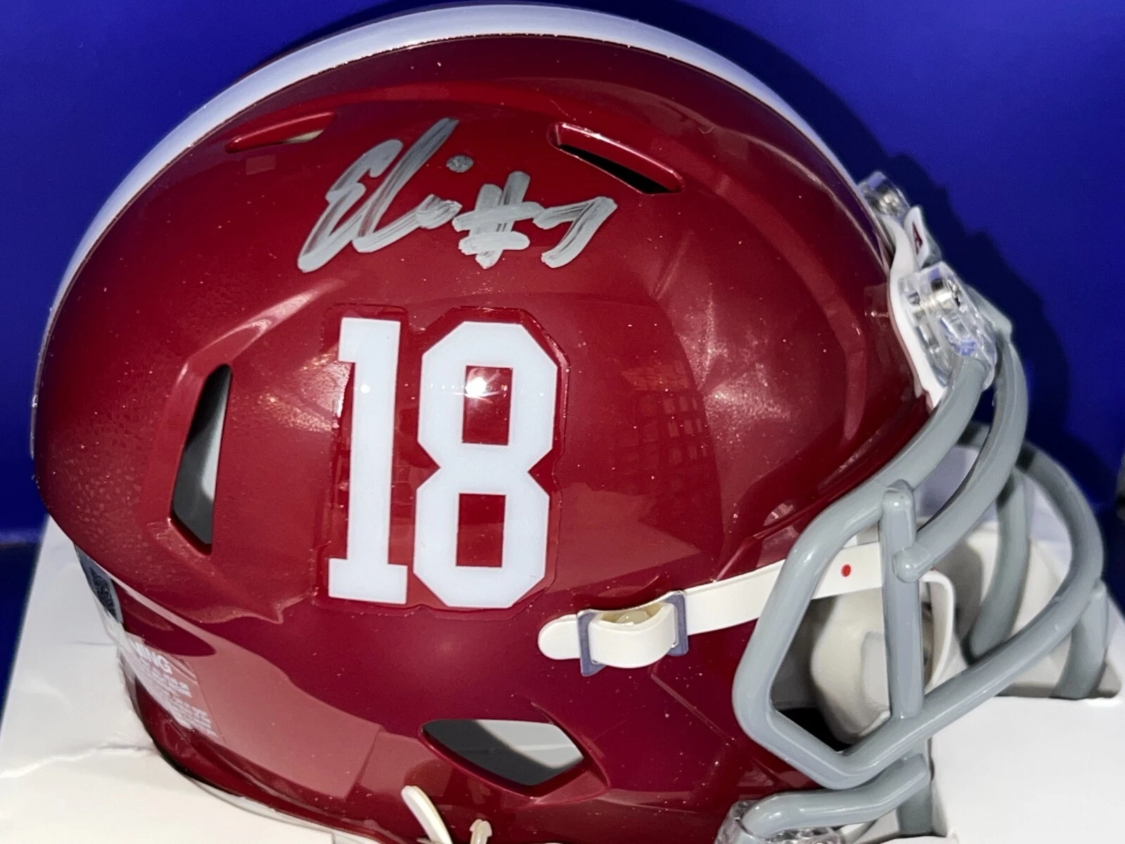 EII RICKS ALABAMA CRIMSON TIDE FANATICS SIGNED SPEED MINI HELMET