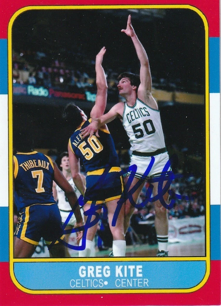 GREG KITE BOSTON CELTICS  SIGNED 1986 STYLE CUSTOM CARD