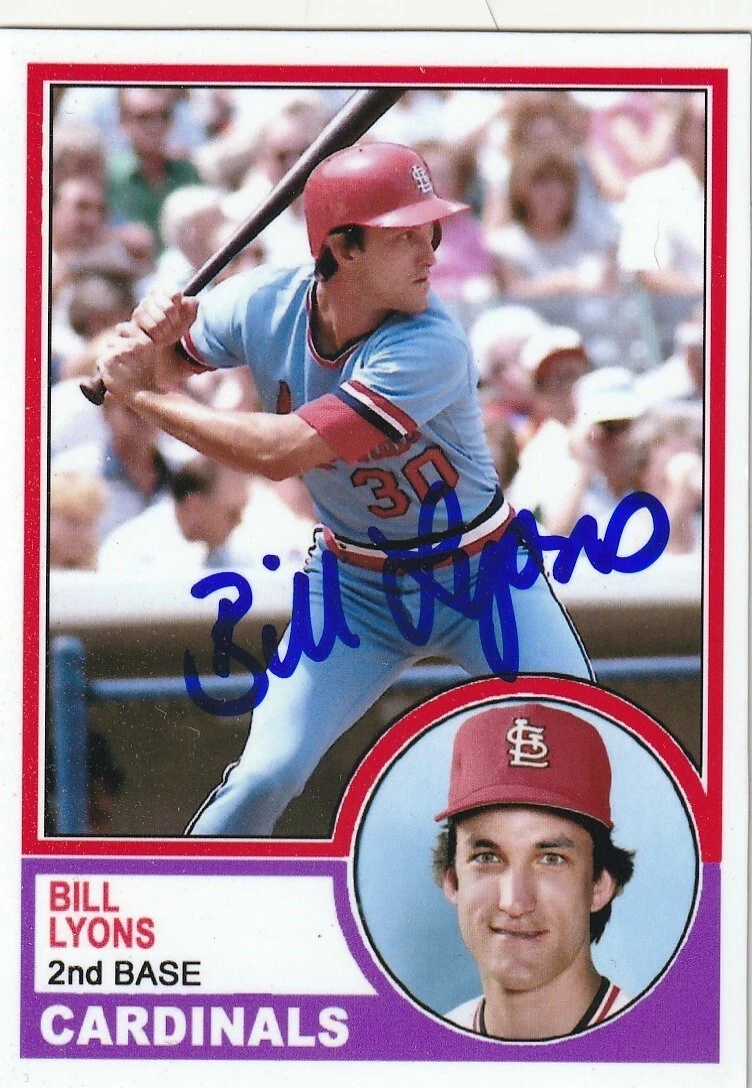 BILL LYONS ST. LOUIS CARDINALS  SIGNED 1983 STYLE CUSTOM CARD