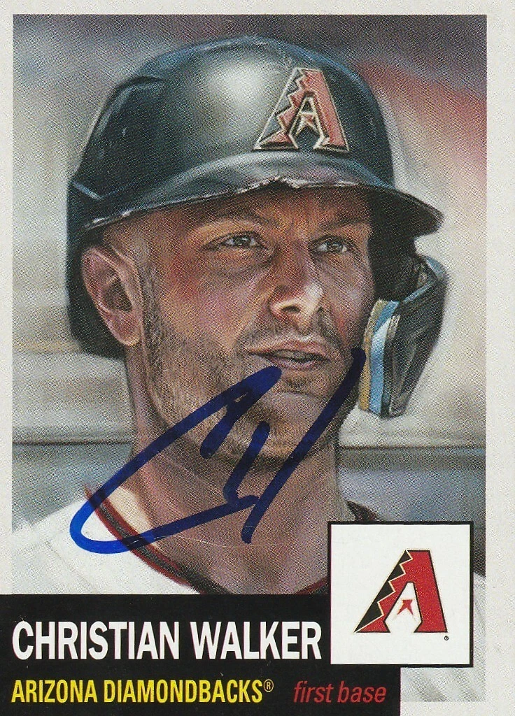 CHRISTIAN WALKER ARIZONA DIAMONDBACKS  SIGNED 2022 TOPPS LIVING SET CARD #558