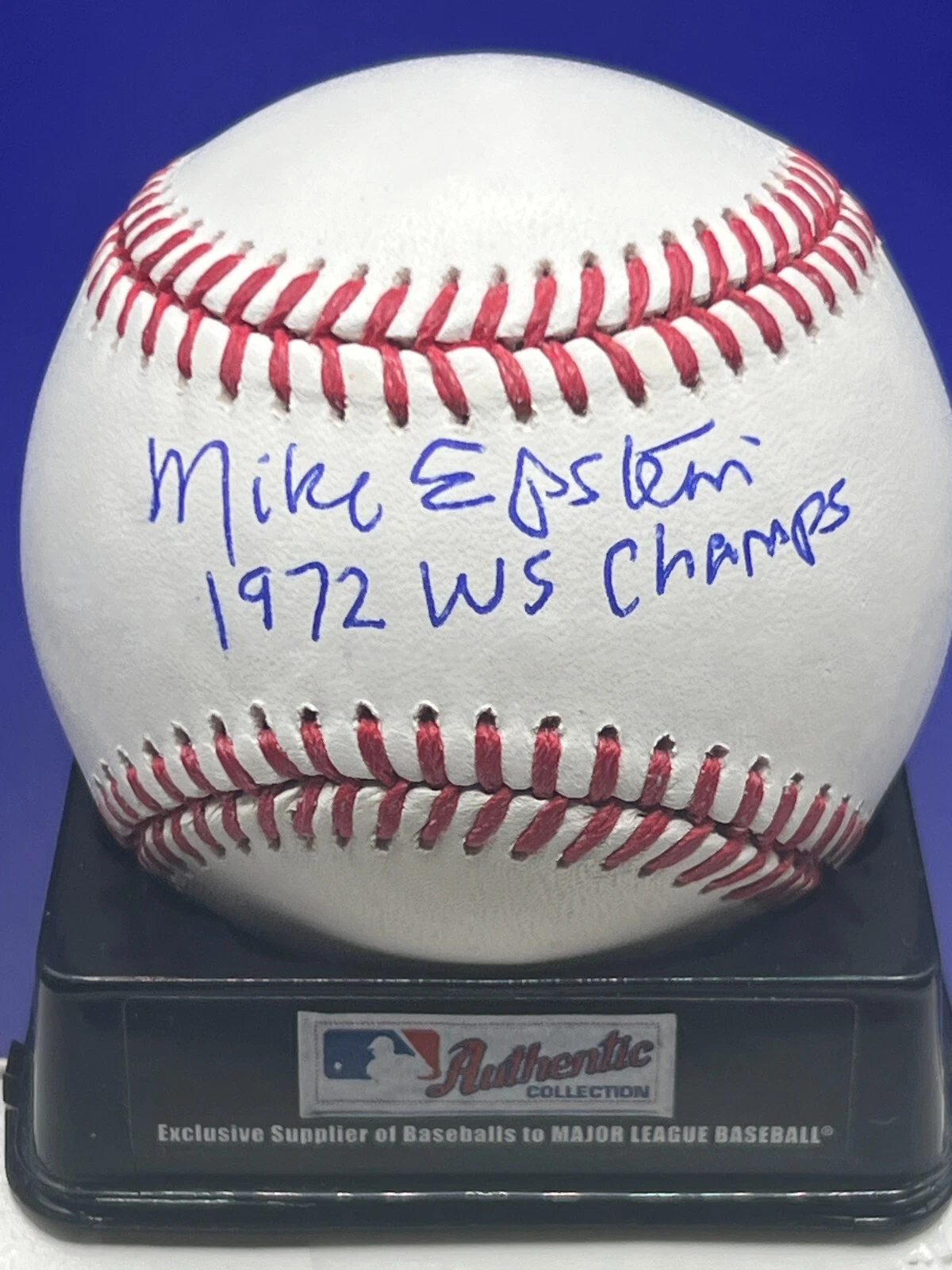 MIKE EPSTEIN OAKLAND A'S  1972 WS CHAMPS  SIGNED OML BASEBALL