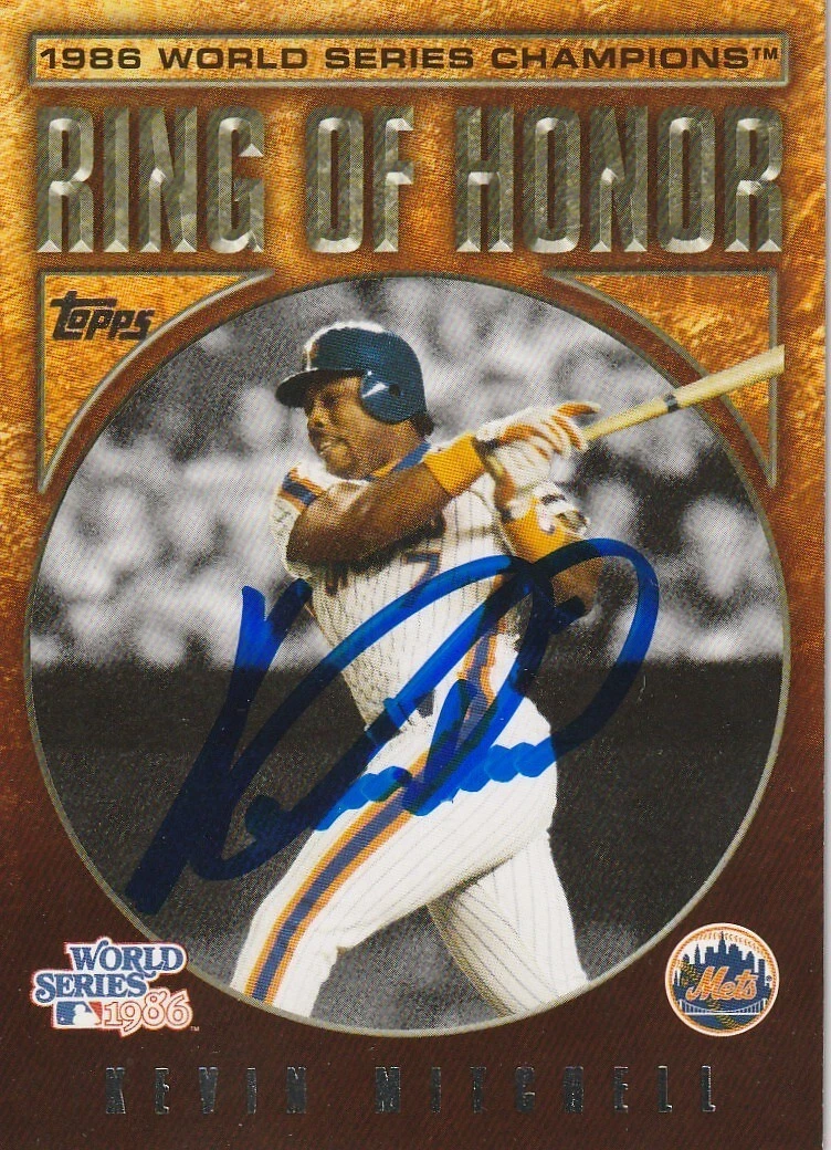 KEVIN MITCHELL NEW YORK METS SIGNED 2008 TOPPS UDATE RING OF HONOR CARD #MRH-KM