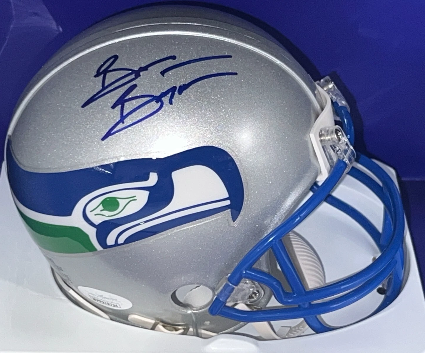 BRIAN BOSWORTH SEATTLE SEAHAWKS  JSA AUTHENTICATED SIGNED MINI HELMET