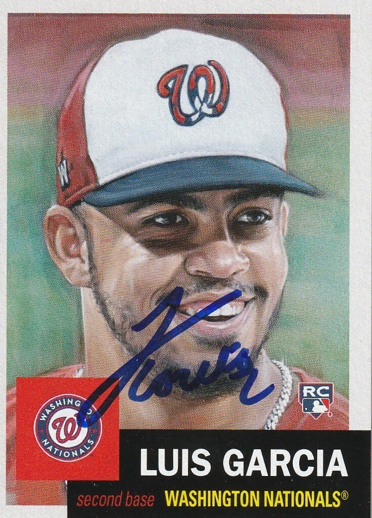 LUIS GARCIA  WASHINGTON NATIONALS  SIGNED TOPPS LIVING SET #404