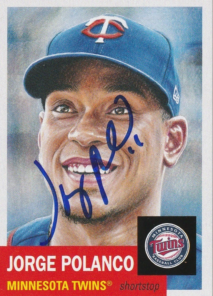 JORGE POLANCO  MINNESOTA TWINS  SIGNED TOPPS LIVING SET #325